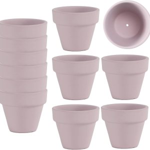 Macetas pequeñas de arcilla de terracota rosa de 2 pulgadas con agujeros de drenaje para pequeñas hierbas de cactus lithop, maceta pequeña para Macetas pequeñas de arcilla de terracota rosa de 2 pulgadas con agujeros de drenaje para pequeñas hierbas de cactus lithop, maceta pequeña para