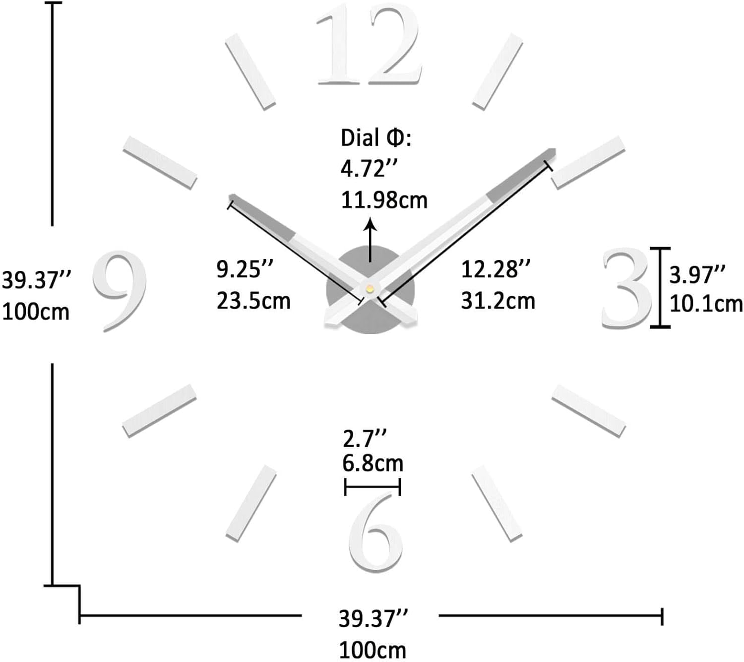 VANGOLD Relojes de pared para decoración de sala de estar