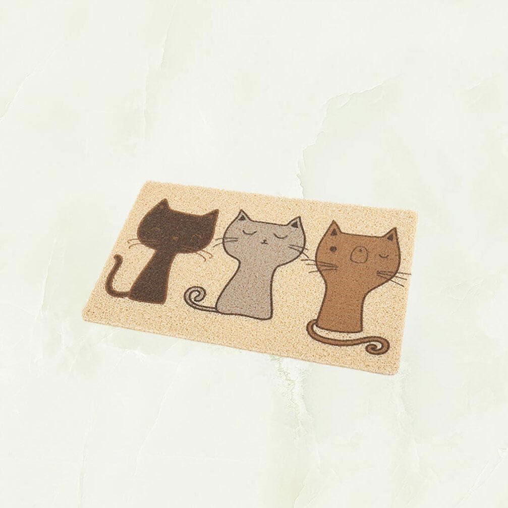 iplusmile Contenedores de plástico Alfombra para sentarse para mascotas, tapete de arena para gatos, suministros para mascotas, alfombrilla de