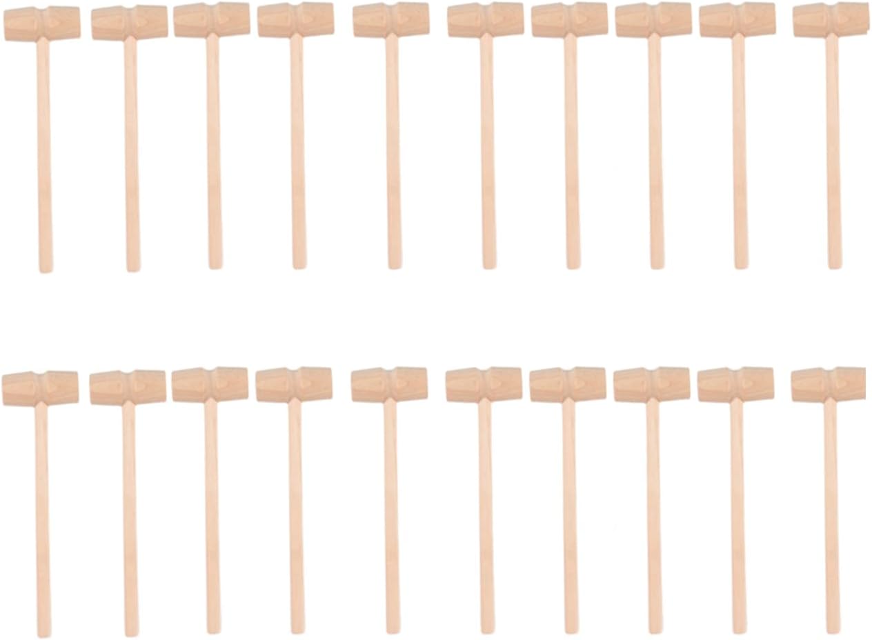 Mini mazo de martillo de madera, herramienta educativa de 5.7 pulgadas, pequeño mazo de madera, mini martillo de madera para molde de corazón de