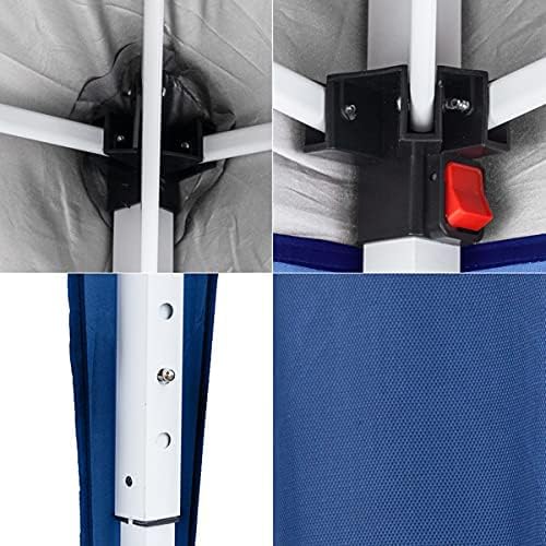 Toldo desplegable de 10 x 10 pulgadas para 2-4 personas con bolsa de almacenamiento, color azul (116 x 116 x 103 pulgadas) (largo x ancho x alto)