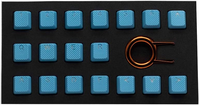 Taihao Juego de teclas de goma (18) – Azul neón