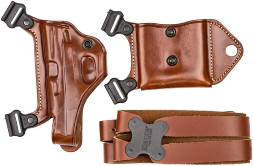 Galco Miami Classic II – Funda de hombro color tostado para mano derecha compatible con S&W M&P Shield 940 (MCII652)