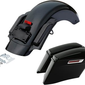 TCMT Guardabarros trasero LED estirado de 4 pulgadas para Harley Touring Road King Road Glide Street Glide Electra Glide 2014-2023 TCMT Guardabarros trasero LED estirado de 4 pulgadas para Harley Touring Road King Road Glide Street Glide Electra Glide 2014-2023