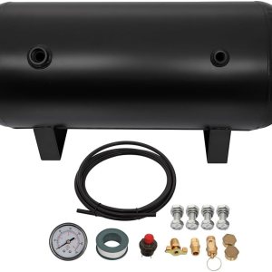 Tanque de compresor de aire de 5 galones (18 litros) 8 puertos de repuesto para suspensión neumática para coche, tren, camión, bocina Tanque de compresor de aire de 5 galones (18 litros) 8 puertos de repuesto para suspensión neumática para coche, tren, camión, bocina