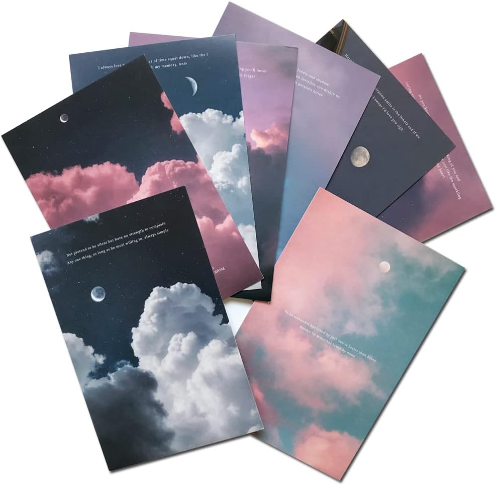 XKANG 30PCS Single sided Sky Clouds Wall Collage Kit,Aesthetic Room Posters Decor Pictures for Teen Girls,Decorations for Living Room,Bedroom,Dorm,