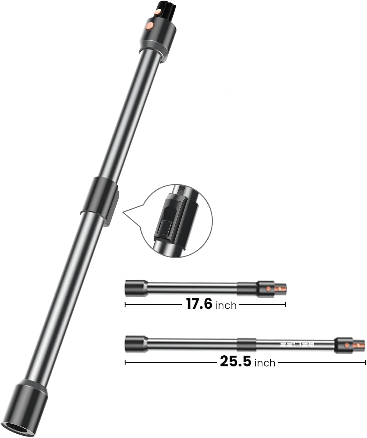 Belife Tubo de metal retráctil para aspiradora inalámbrica S10B