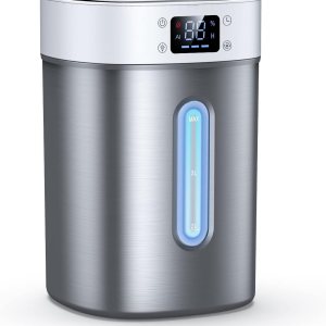 Humidificador ultrasónico de niebla fría de 4 litros con tanque de acero inoxidable 304, control automático de humedad, luz nocturna y temporizador, Humidificador ultrasónico de niebla fría de 4 litros con tanque de acero inoxidable 304, control automático de humedad, luz nocturna y temporizador,