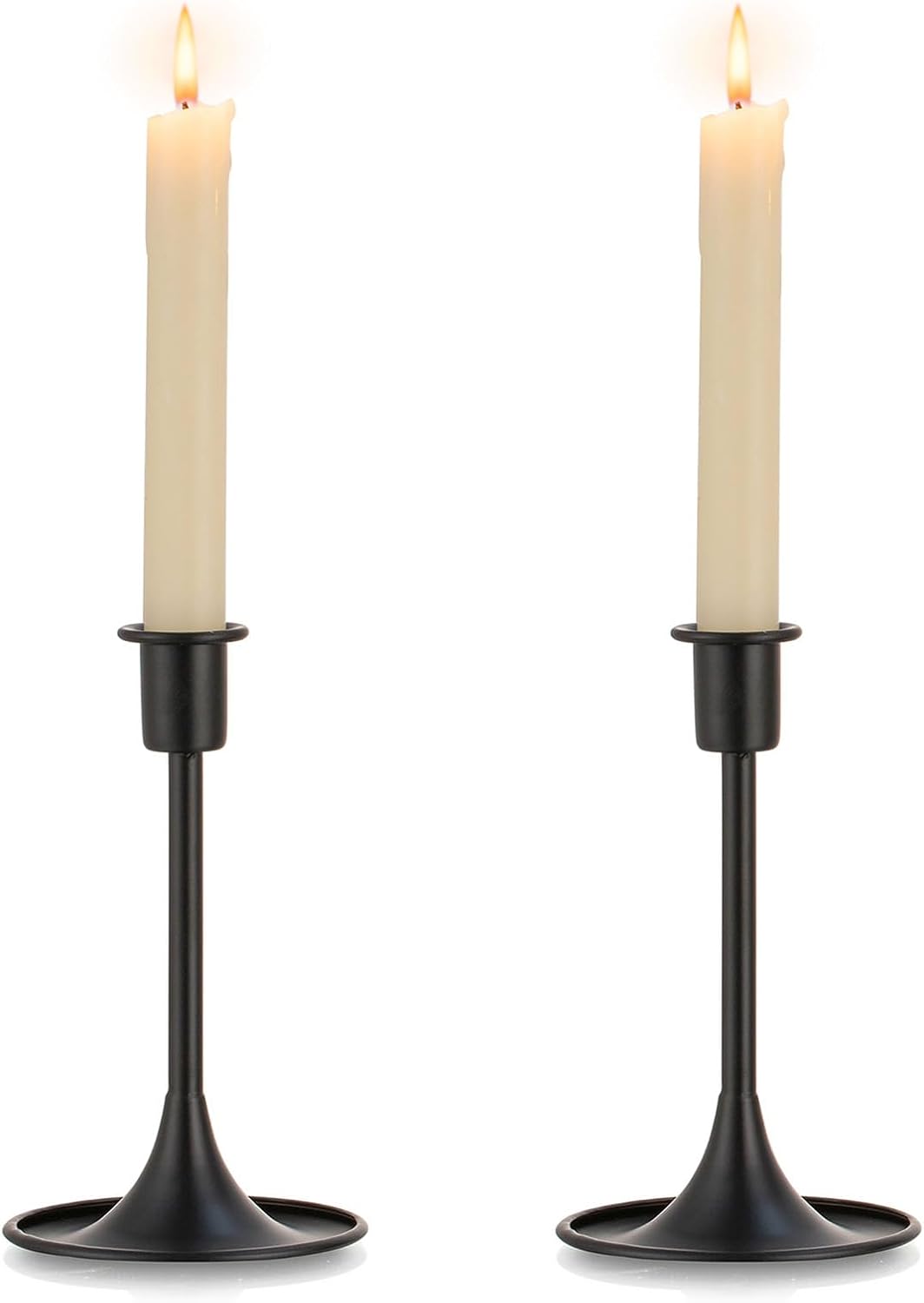 Candelabros negros para candelabros cónicos portavelas de Halloween, centro de mesa vintage, decoración de Halloween, boda, Navidad, chimenea,