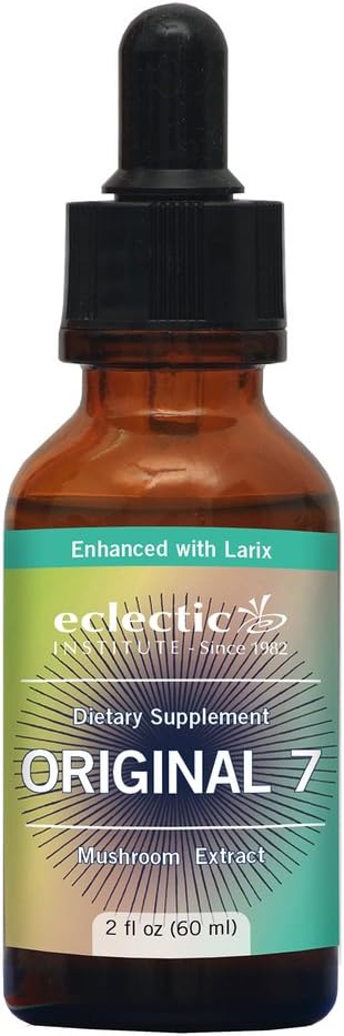ECLECTIC INSTITUTE 7 hongos originales sin OMG  Apoyo inmunológico, extracto líquido sin gluten  2 fl oz (2.0 fl oz)