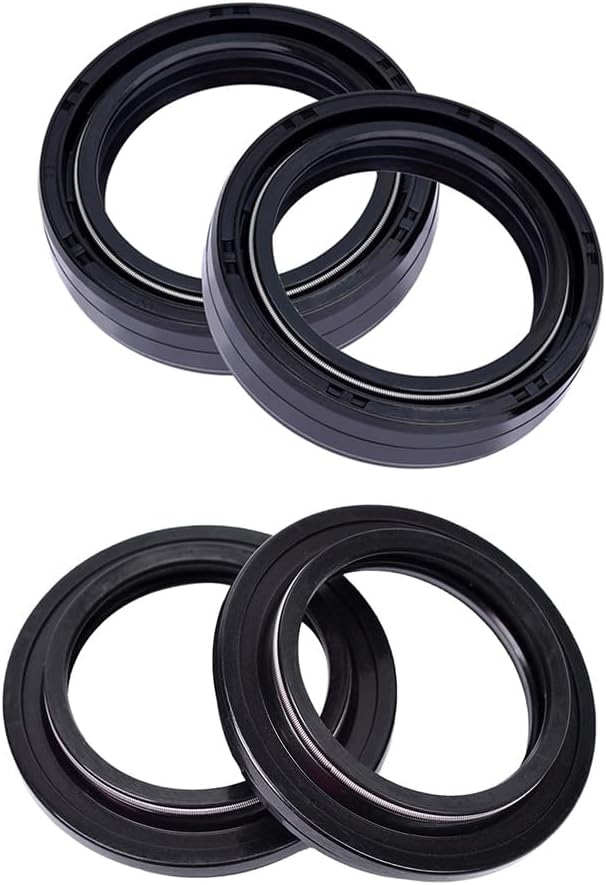 35x47x10.5 Front Fork Suspension Damper Oil Seal 35 47 Dust Cover FOR GUZZI 350 V 35 II serie 1982-92 500 V 50 MONZA 82-86 (Color  2x oil seal 2x