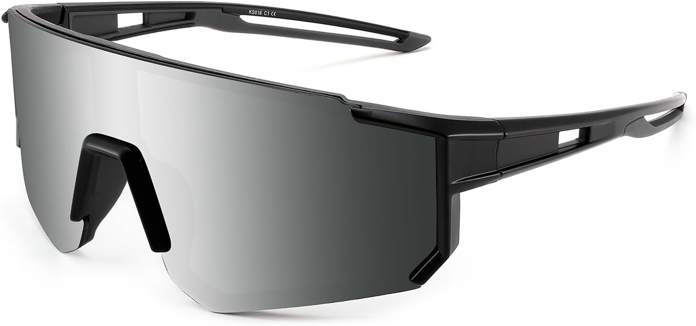 WANWAN Gafas de sol para jóvenes y adolescentes, lentes de sol para niños, gafas de béisbol deportivas, ciclismo, softbol, visera, unisex, adultos,