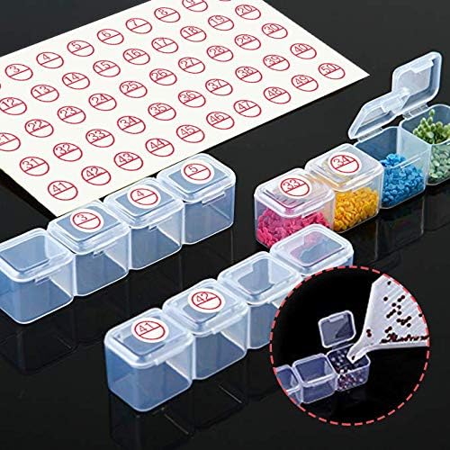 Mlife Kit de herramientas de arte de diamante 5D, 31 piezas de accesorios de arte de diamantes con 28 ranuras, caja de bordado de diamante para