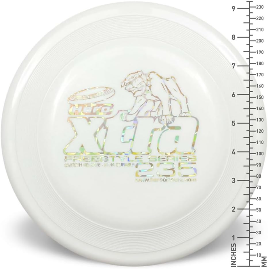Hero Disc USA Xtra 235 Freestyle – Frisbee para perro, juguete para perros al aire libre y frisbee para mascotas, disco volador para perros de