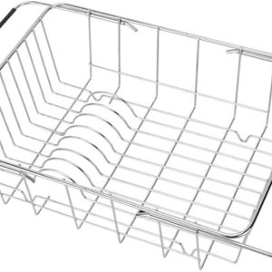 SHERCHPRY Escurridor de platos sobre el fregadero, cesta de acero inoxidable retráctil para fregadero de cocina para lavar frutas, verduras, SHERCHPRY Escurridor de platos sobre el fregadero, cesta de acero inoxidable retráctil para fregadero de cocina para lavar frutas, verduras,
