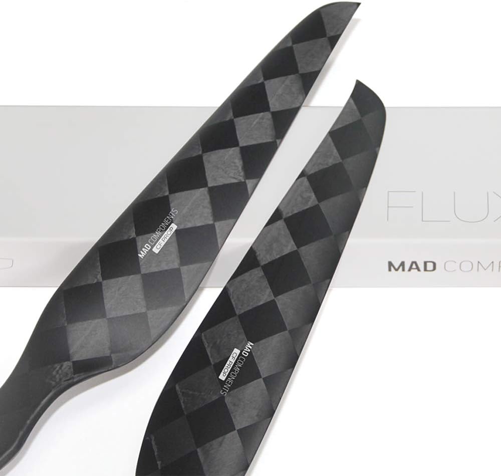 Fluxer CB2 24X7.4 pulgadas PROP-D10-D20 (M3X4) MAD COMPONENTS Hélice ultraligera de fibra de carbono mejorada para el dron, multirotor Quadcopter,