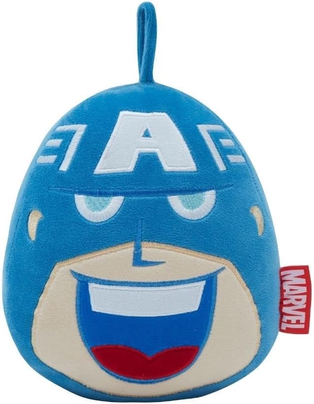Tope de puerta del Capitán América  Producto oficial de Marvel  Con forma de cabeza de huevo totalmente funcional para el hogar  Almohada de peluche