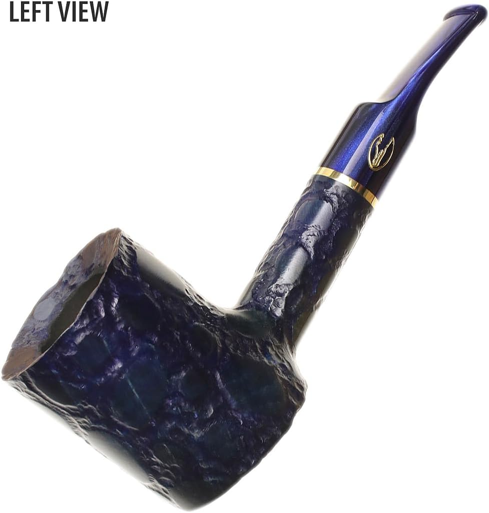 Alligator Savinelli – Pipa de tabaco hecha a mano azul hecha a mano de Italia, pipa de brezo de tabaco para filtros de tubería de 0.236 pulgadas,