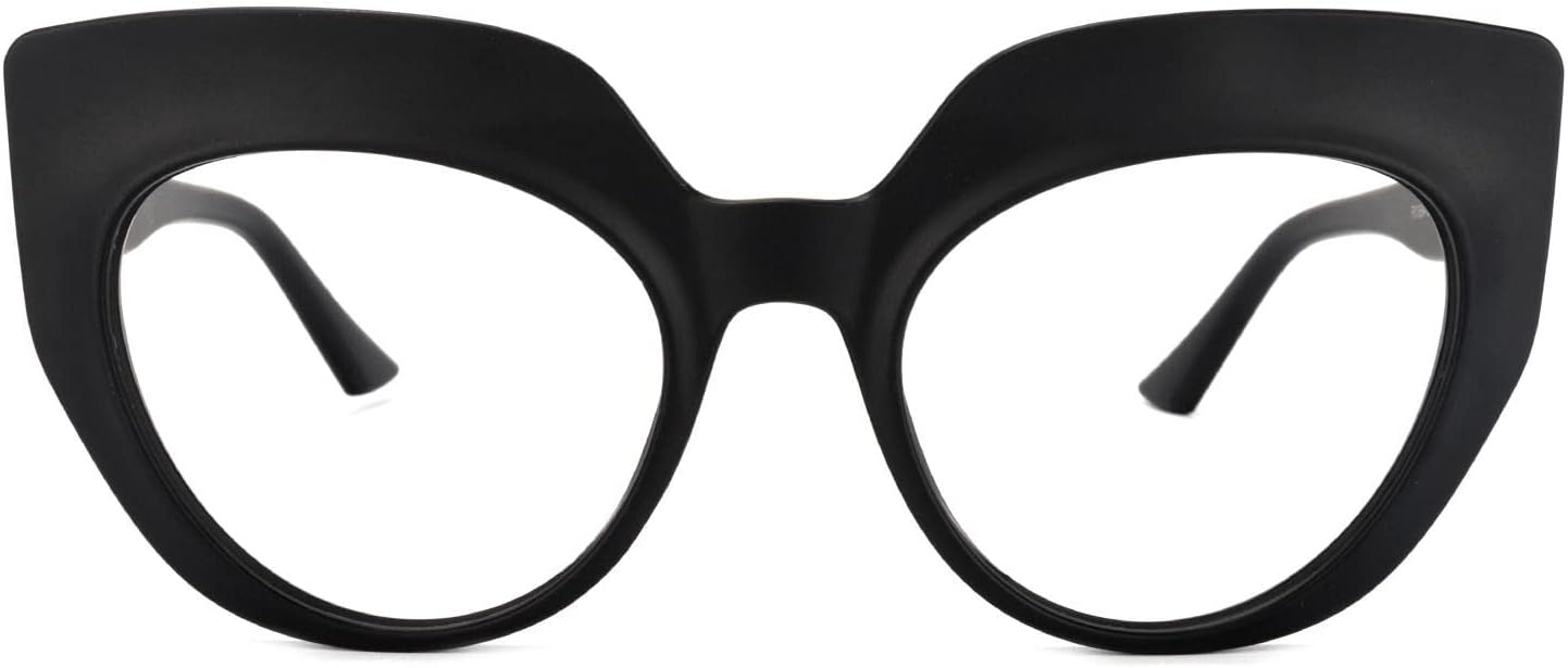 Zeelool Gafas de bloqueo de luz azul ojo de gato para mujeres elegantes gafas gruesas Depp OP01884