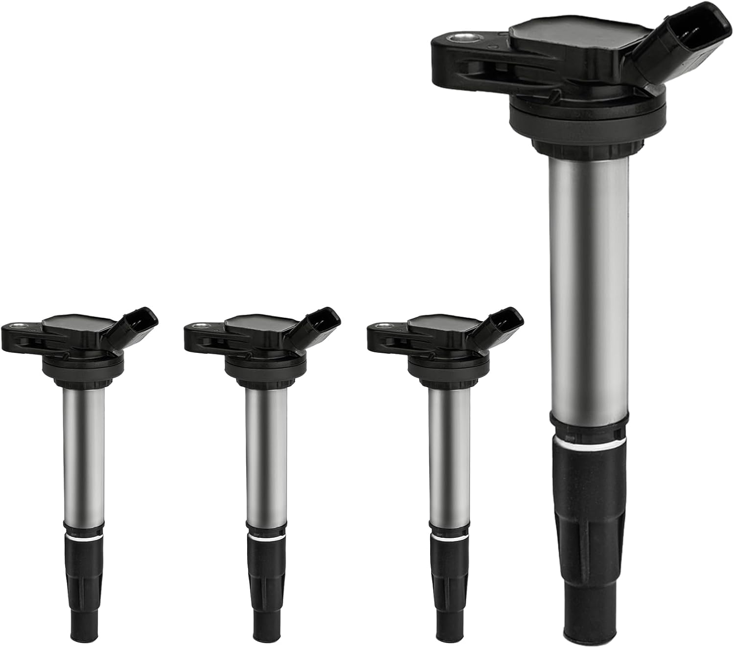 Paquete de 4 bobinas de encendido UF596 compatibles con Lexus CT200H Scion xD Toyota Corolla Matrix Prius Coil Reemplazo para C1714 UF619