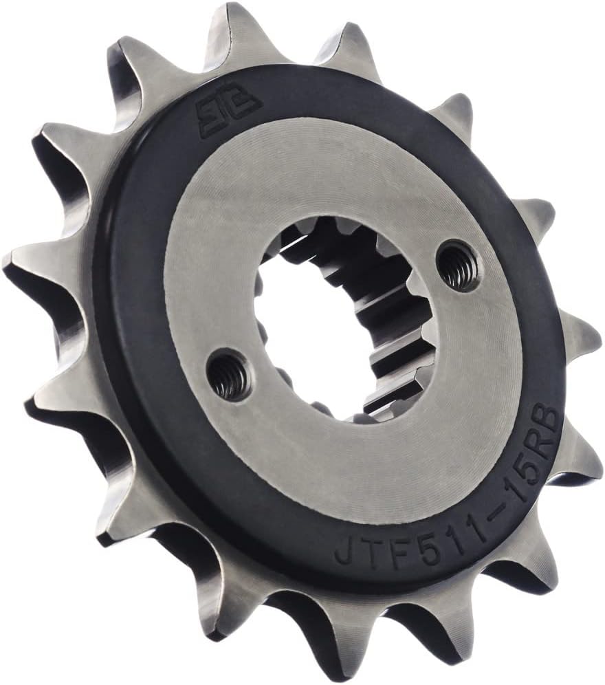 JT Sprockets JTF511.15RB Piñón de contraeje delantero acolchado de goma de 15 dientes, individual