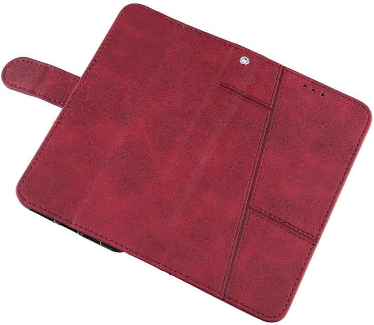 Caso para Xiaomi Poco X3 NFC cubierta,Caso para Xiaomi Poco X3 ProPoco X3 PU Cuero Flip Stand con tarjeta Pack Teléfono Fundas Cubierta Rojo