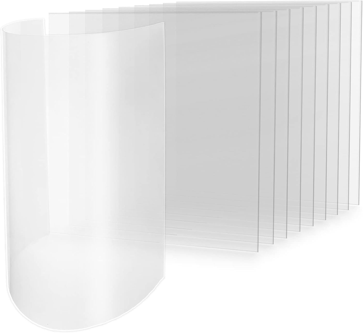 Paquete de 10 plantillas en blanco de 7 mil 12 x 12 pulgadas de material transparente Mylar para plantillas, hojas de plantillas transparentes