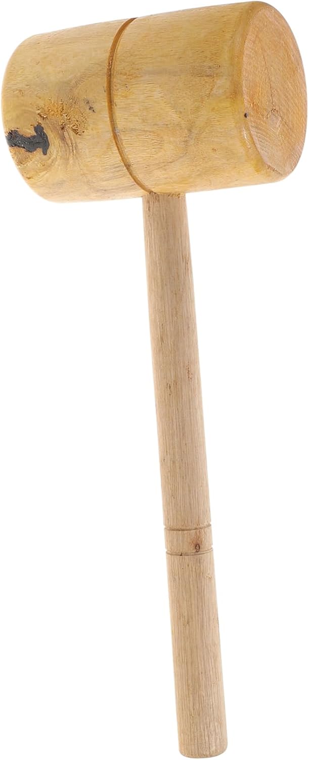 Operitacx Martillo de madera Martillo de carpintería Herramientas de mariscos Herramientas de tallado de madera Herramientas de carpintero Martillo