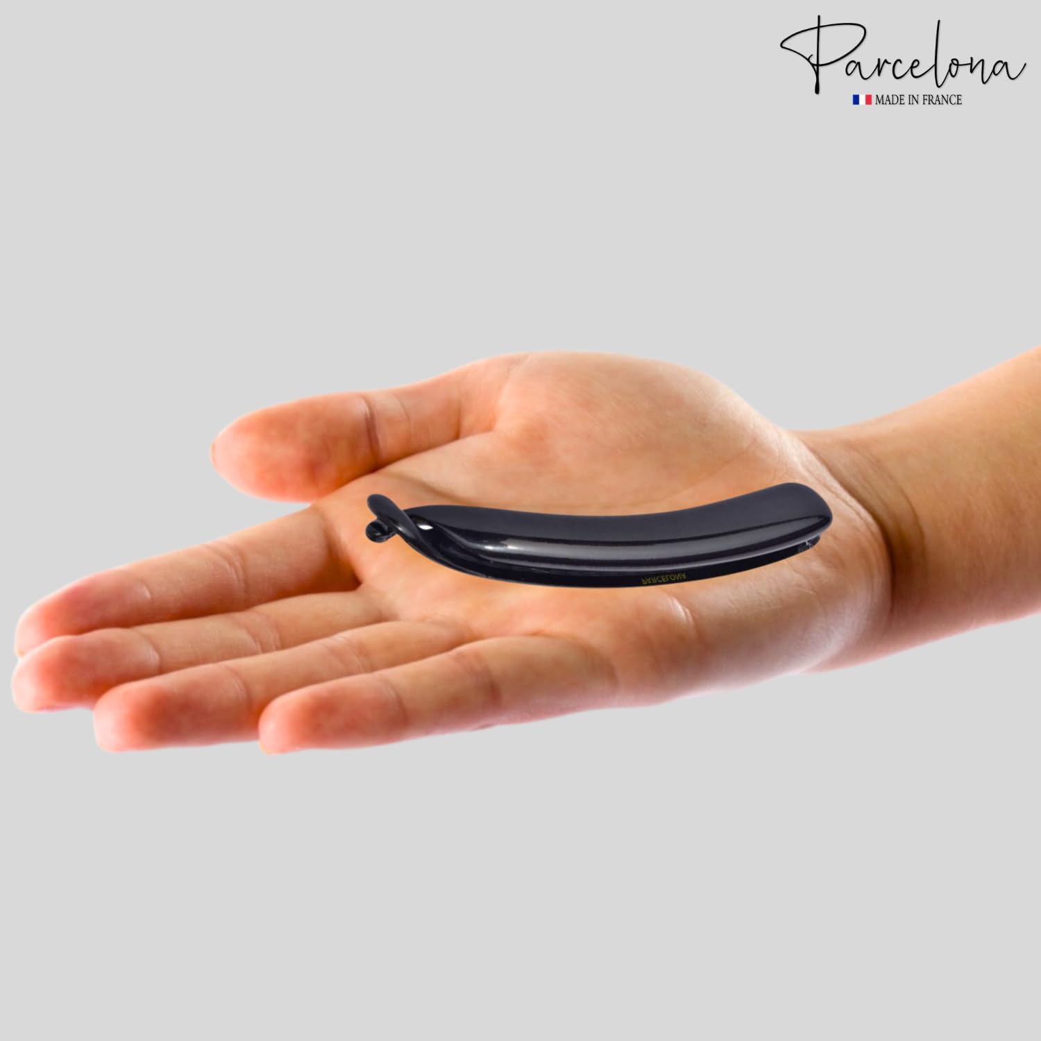 Parcelona Juego de 2 pinzas de celuloide francés pequeño de 3  pulgadas, pinzas para el pelo de plátano francés, soporte flexible para cola de