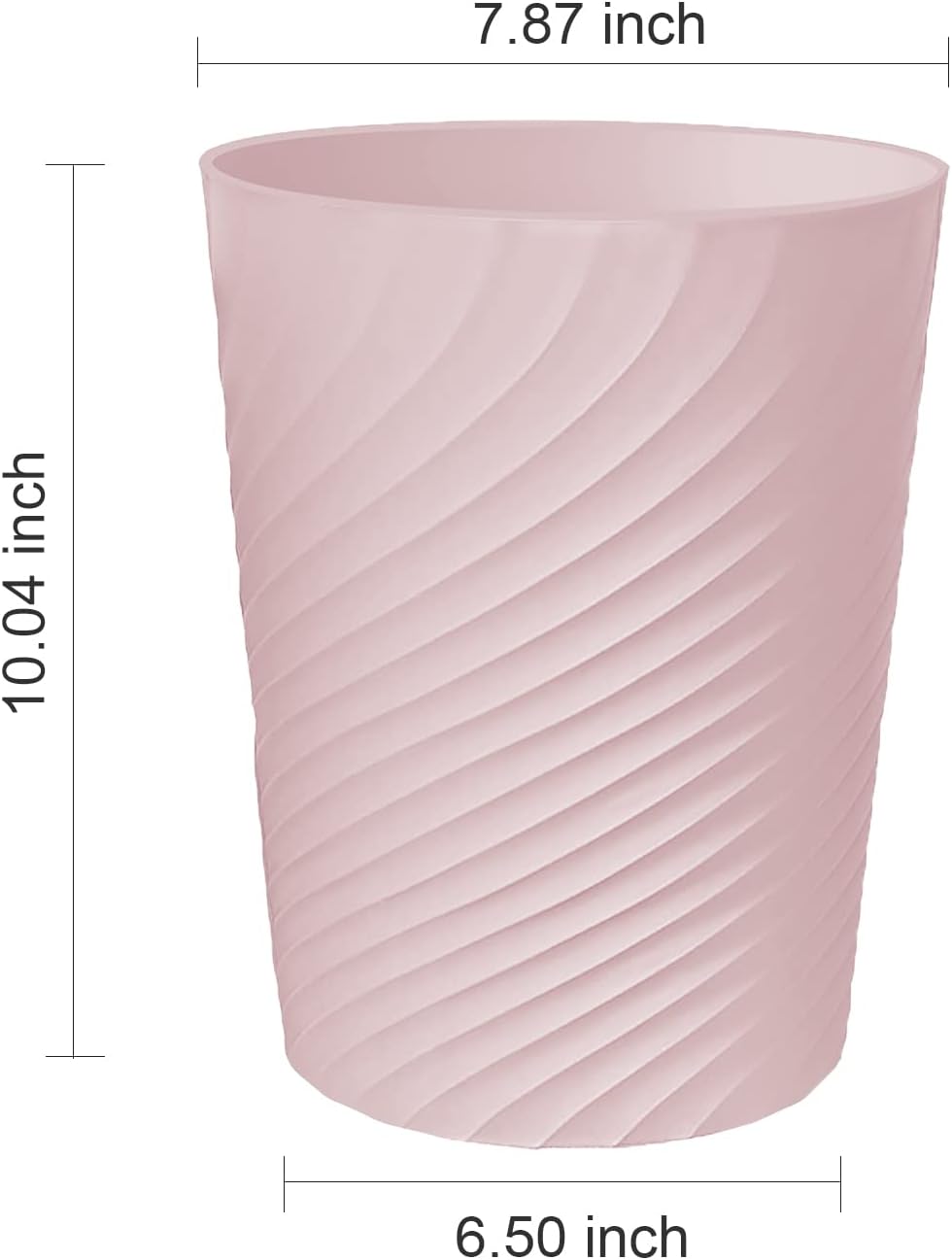 DAJITRE Cubo de basura pequeño de 1.8 galones, papelera de reciclaje de perfil delgado para espacios compactos, baño, oficina, dormitorio, cocina