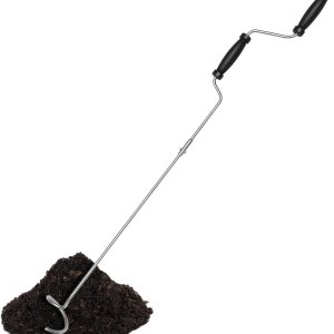 Aireador de compost, volteador de abono y herramienta de mezcla, herramienta aireadora de compost de acero inoxidable, herramienta de aireación de Aireador de compost, volteador de abono y herramienta de mezcla, herramienta aireadora de compost de acero inoxidable, herramienta de aireación de