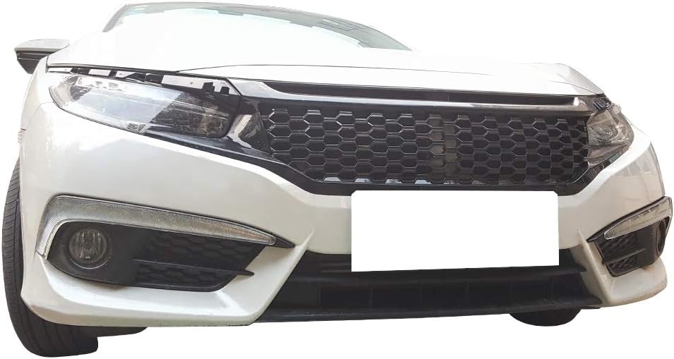 FREEMOTOR802 Compatible con Honda Civic 2016-2018 todos los modelos 2019-2021 Honda Civic Hatchback y modelos SI solo parrilla delantera, cubierta
