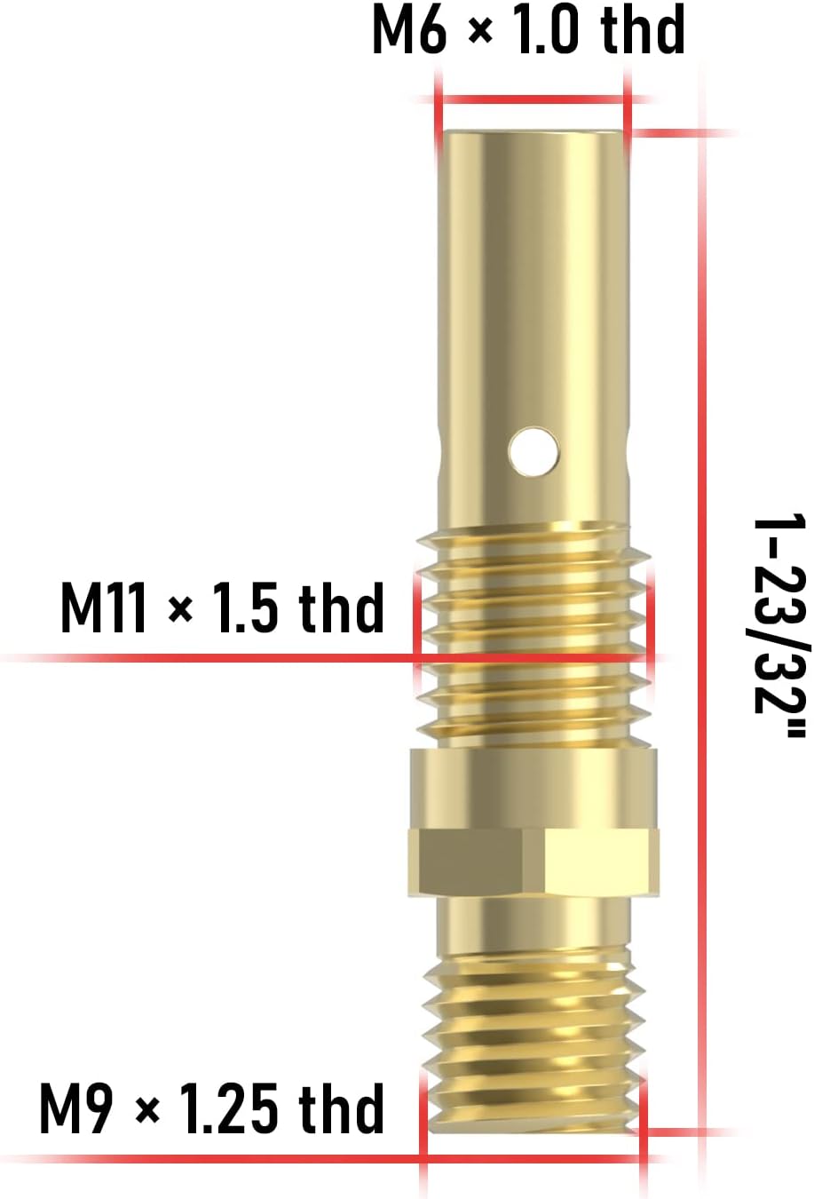 YESWELDER Kit de pistola de soldadura MIG con boquilla de punta de .035 pulgadas para Lincoln Magnum 100L y Tweco Mini#1 (kit de accesorios de 0.035