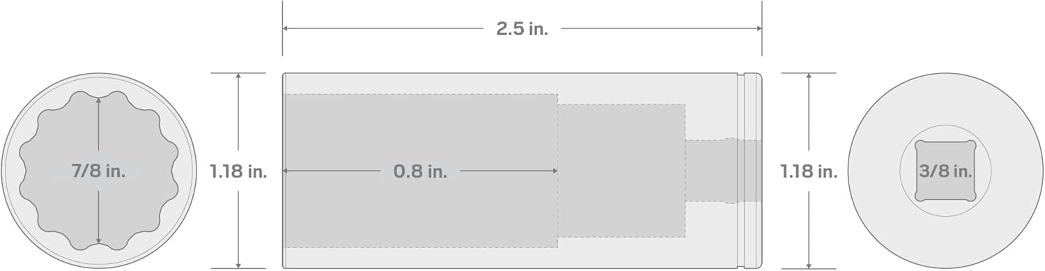 TEKTON Unidad de 38 pulgadas x 78 pulgadas de profundidad de 12 puntos  SHD13222