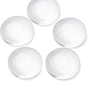 Craftdady 200 cabujones de cristal transparente de 13.5  0.551in, cubierta de cabujón de cristal transparente con parte trasera plana para hacer Craftdady 200 cabujones de cristal transparente de 13.5  0.551in, cubierta de cabujón de cristal transparente con parte trasera plana para hacer