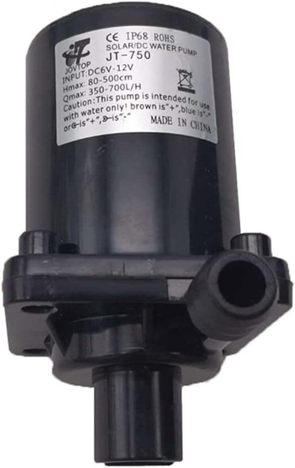 Mini Power Bomba pequeña JT-750 Bomba de agua sin escobillas DC 12V 24V Bomba solar de circulación de agua sumergible 1 pieza (voltaje 6-12V)