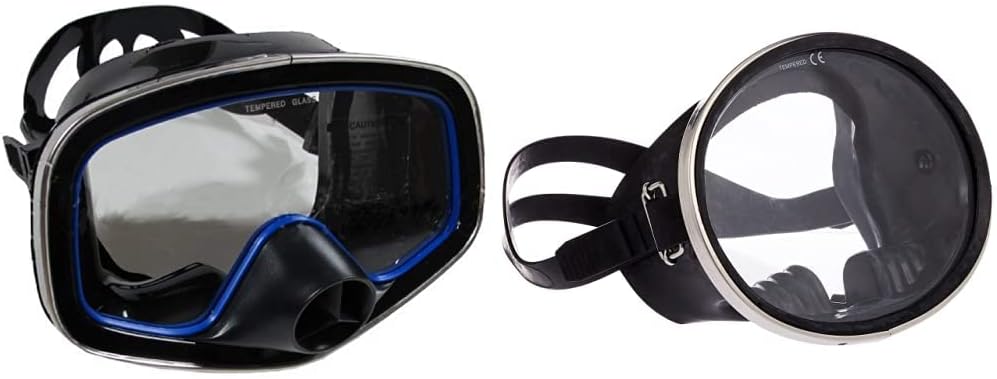 Scuba Choice – Máscara purgada de silicona de una ventana para buceo, color negro