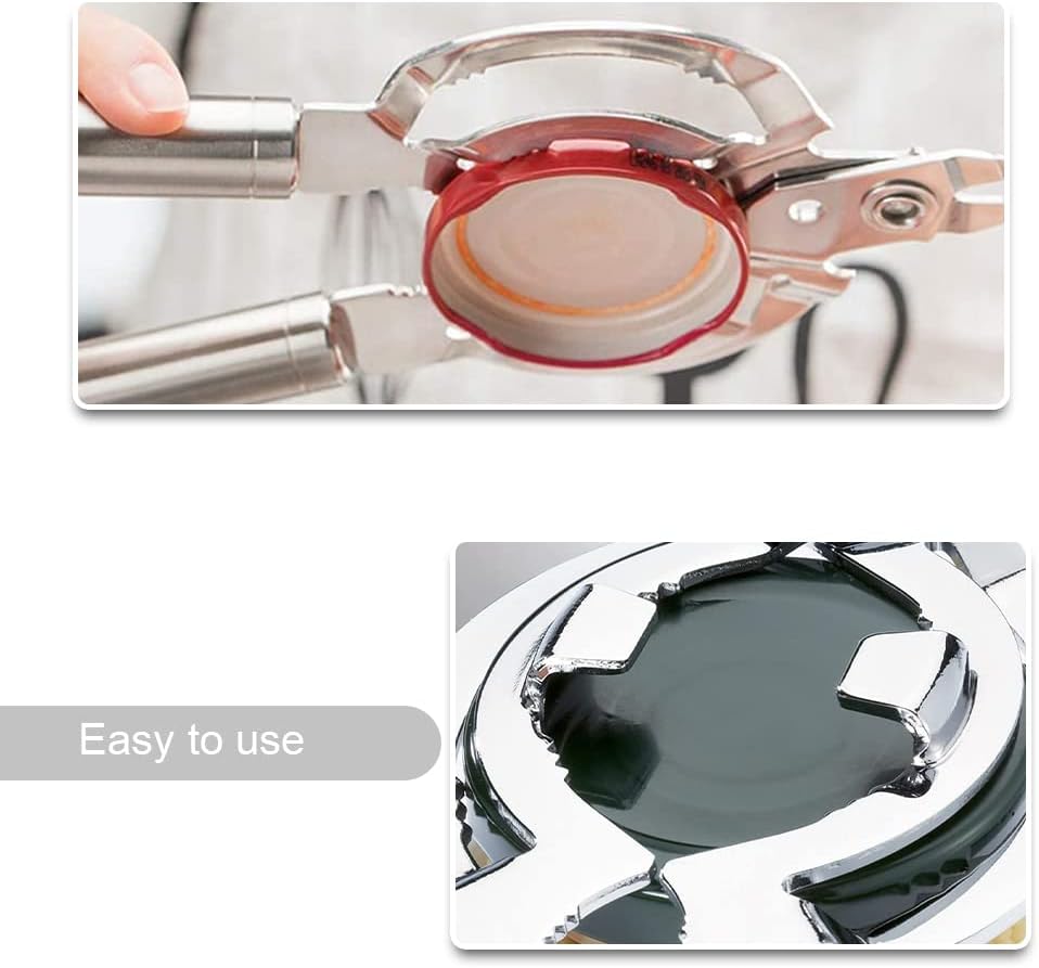 Abrelatas manual de borde liso, antideslizante, multifunción, abridor de botellas de cerveza resistente para manos débiles, personas mayores con