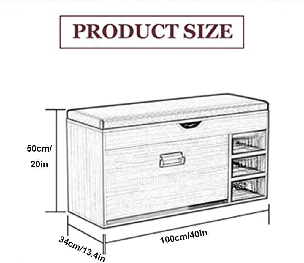 Taburete de almacenamiento para zapatos, marco vintage en forma de cubo, taburete creativo de repuesto para zapatos con cojín de cuero, estante de
