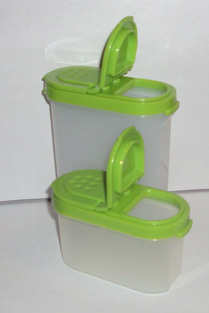 Tupperware Green Modular Mates – Recipientes para especias salero y pimentero