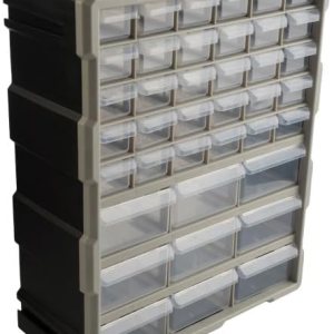Stalwart Organizador de piezas pequeñas de 39 cajones, color negro Stalwart Organizador de piezas pequeñas de 39 cajones, color negro