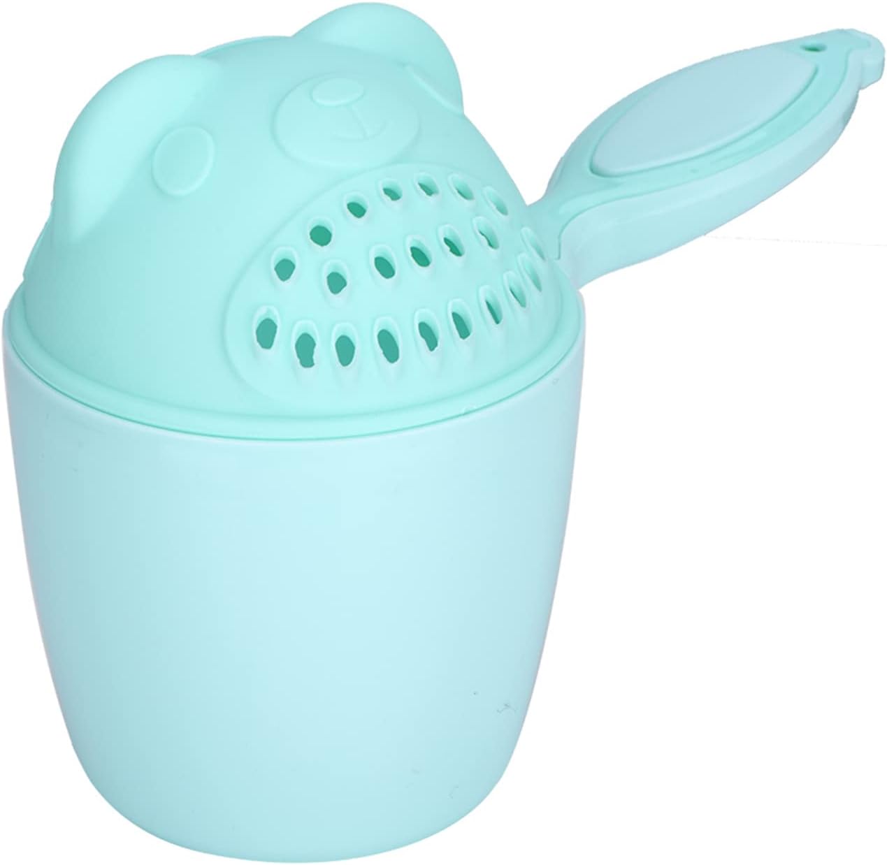 Taza de enjuague de baño para bebé, enjuague de champú para bebés, enjuague de baño desmontable sin desgarros, enjuague de baño para niños (verde)