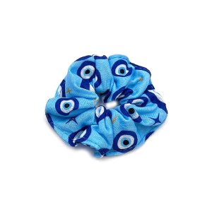 Coletero elástico de algodón suave con diseño de mano Hamsa de mal de ojo, regalo hecho a mano para mujer, accesorios bohemios (turquesa) Coletero elástico de algodón suave con diseño de mano Hamsa de mal de ojo, regalo hecho a mano para mujer, accesorios bohemios (turquesa)