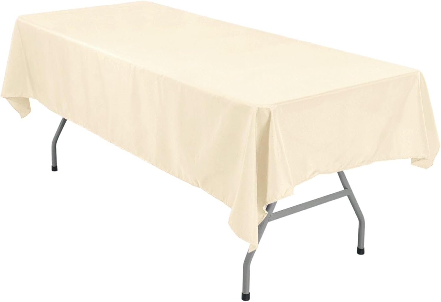 Efavormart – Mantel rectangular de poliéster, 54 x 96 pulgadas, color beige, para banquete, boda, fiesta, restaurante