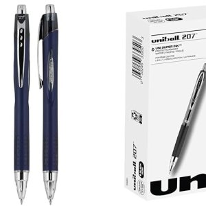 Uniball Jetstream RT – Paquete de 3 bolígrafos negros finos de 0.028 in y bolígrafo de gel Uniball Signo 207, paquete de 12 bolígrafos negros Uniball Jetstream RT – Paquete de 3 bolígrafos negros finos de 0.028 in y bolígrafo de gel Uniball Signo 207, paquete de 12 bolígrafos negros