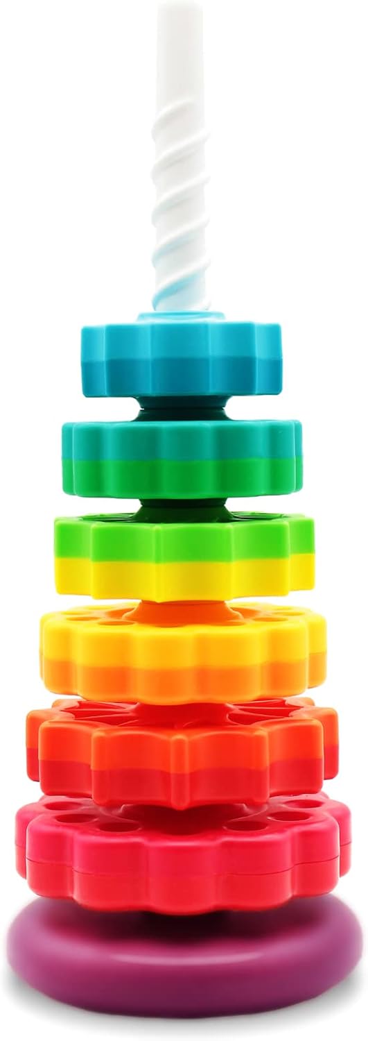 BYFWH Juguete apilable para bebés, juguete apilable prémium para niños, juguete apilable giratorio para bebés y niños pequeños, juguete educativo de