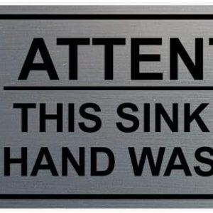 Atención estándar este fregadero es solo para lavar a mano (plata cepillada) – grande (1 paquete) Atención estándar este fregadero es solo para lavar a mano (plata cepillada) – grande (1 paquete)