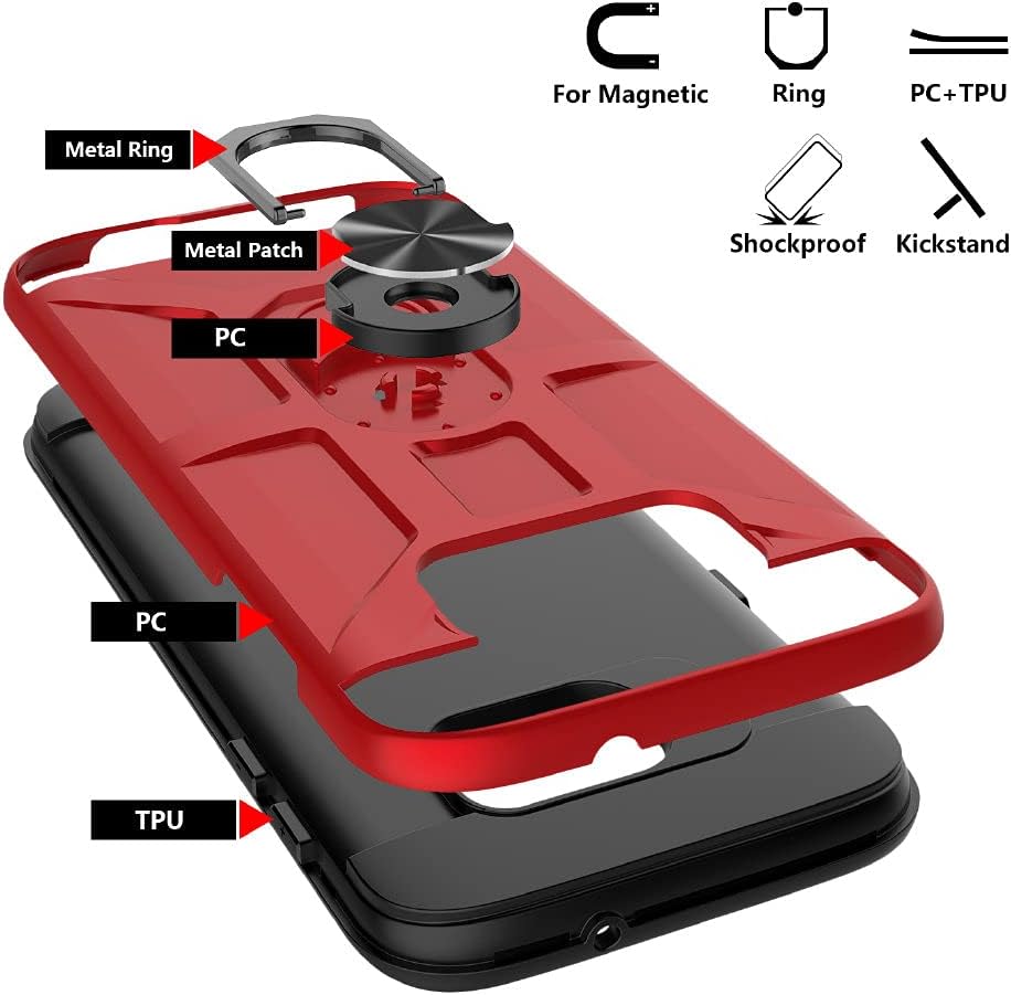 Jeylly Funda para Galaxy S6 Edge Plus, 3 colores, delgada, híbrida, resistente al impacto, TPU suave y policarbonato duro, a prueba de golpes,