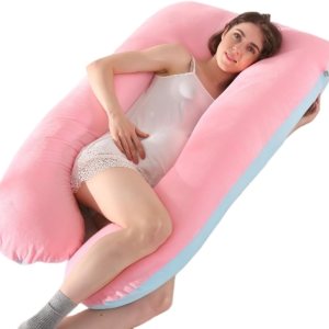 ecico Almohada de embarazo, almohada de cuerpo completo en forma de U, funda de enfriamiento gris, almohada de embarazo para dormir, almohada ecico Almohada de embarazo, almohada de cuerpo completo en forma de U, funda de enfriamiento gris, almohada de embarazo para dormir, almohada
