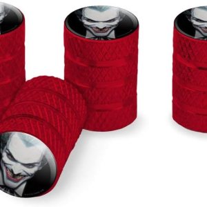 Batman Alex Ross Joker Head – Tapones de válvula de aluminio Batman Alex Ross Joker Head – Tapones de válvula de aluminio